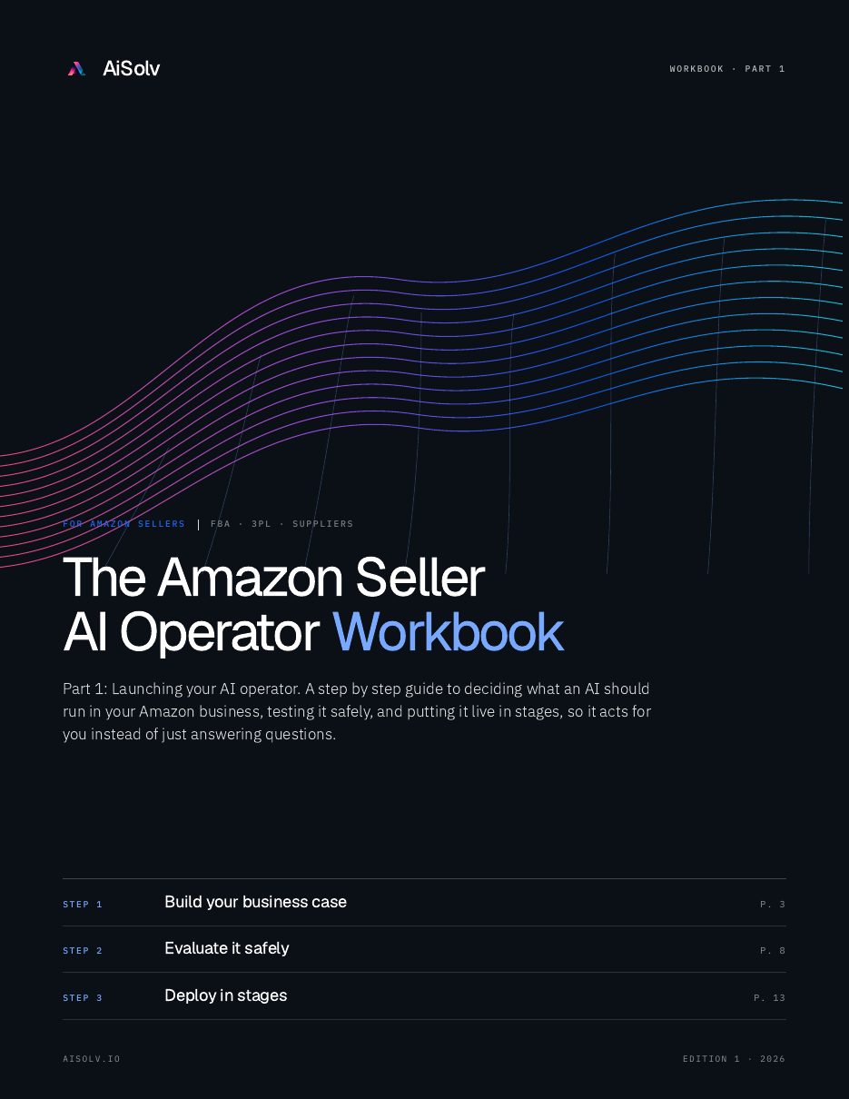 The Amazon Seller AI Operator Workbook cover