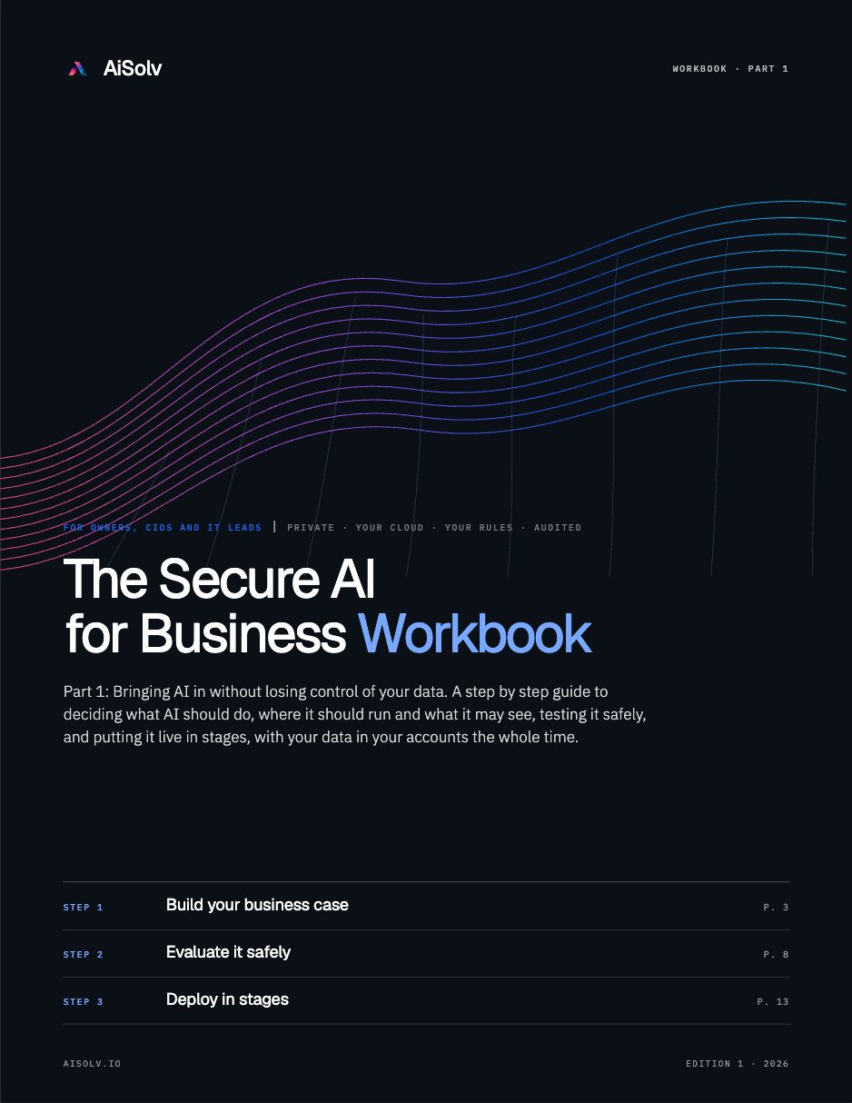 The Secure AI for Business Workbook cover