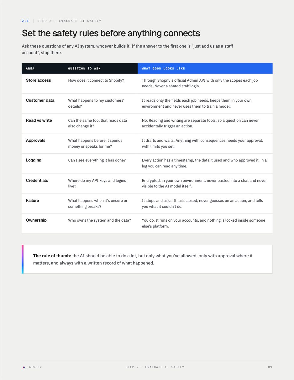 Safety rules before anything connects