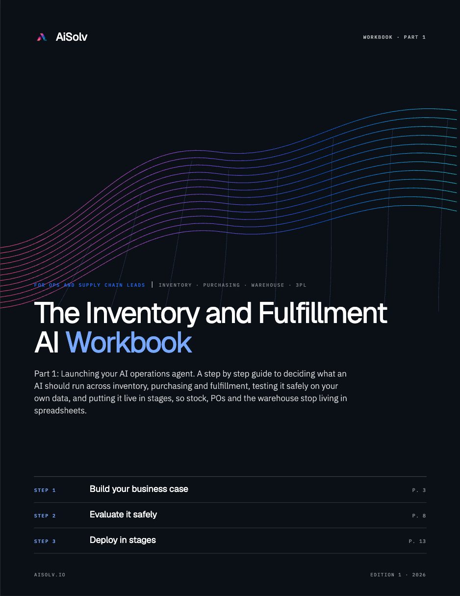 The Inventory and Fulfillment AI Workbook cover